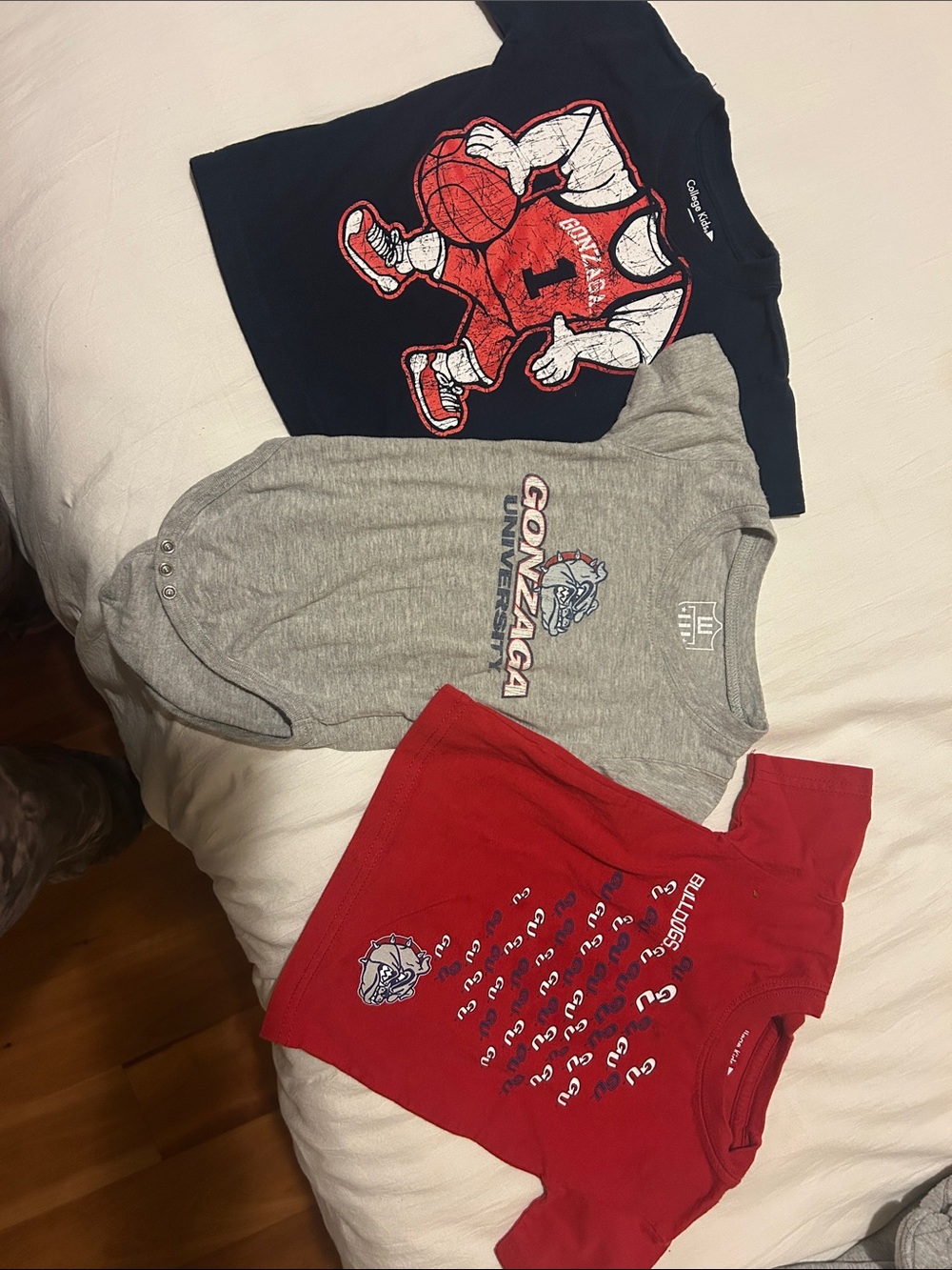 12 month Gonzaga shirts / onsie